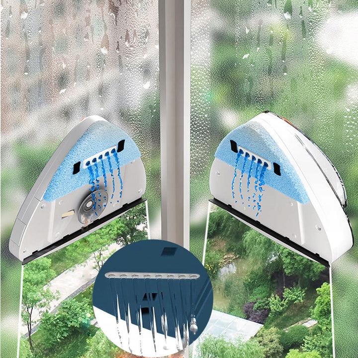 Hooha Fensterputzer Magnetisch Für Einfach Fenster, 2.5M Sicherheitsseil,Anti-Tropf-Material Nicht L