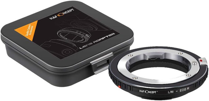 K&F Concept L/M-EOS R Bajonettadapter Objektiv Ring für Leica M LM Objektiv auf Canon EOS R-Mount Sp