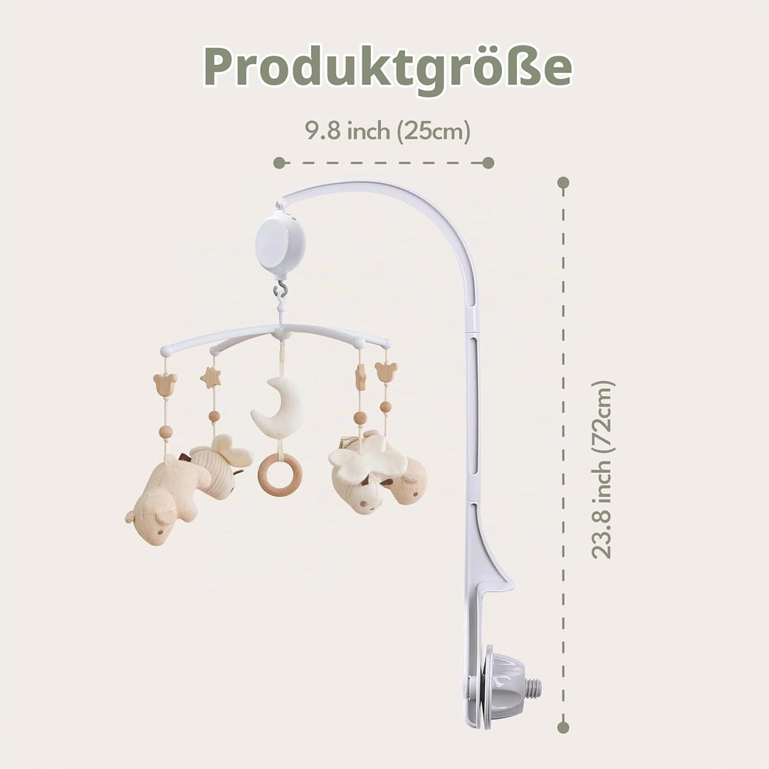 Mobile Baby,Baby Spieluhr mit 35 Musik,Einstellbare Lautstärke,Einfach anzubringen,Stoppt nach 30 Mi