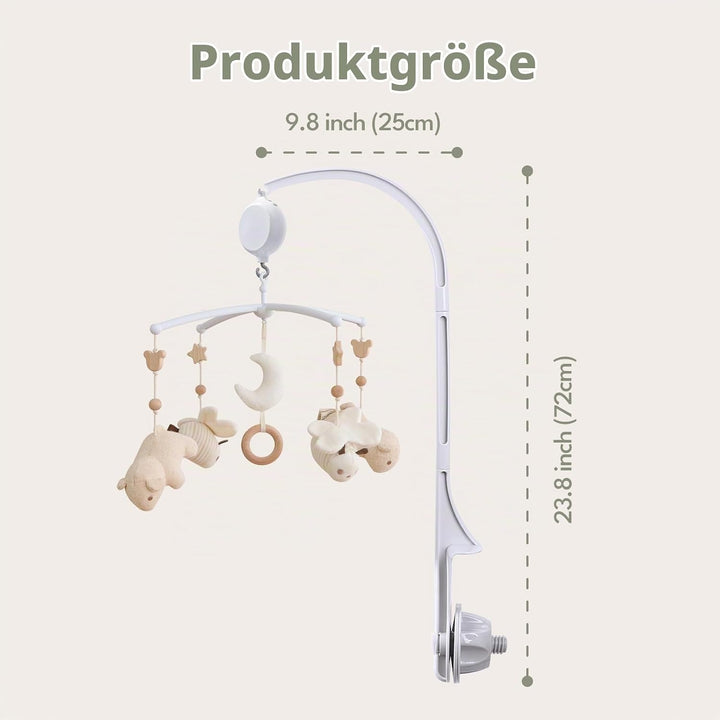 Mobile Baby,Baby Spieluhr mit 35 Musik,Einstellbare Lautstärke,Einfach anzubringen,Stoppt nach 30 Mi