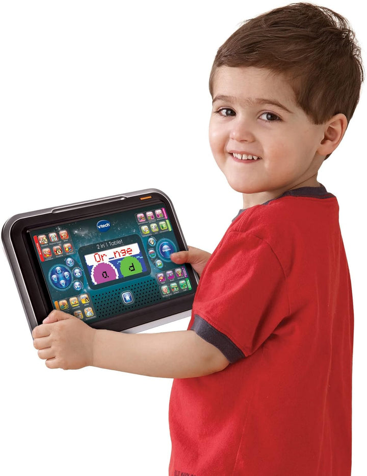 VTech 80-155504 Tablet 2-in-1, white/black, único Weiss/Black Single, Weiss/Black Single