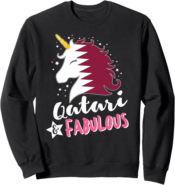 Katarisches Einhorn Flagge von Katar Sweatshirt