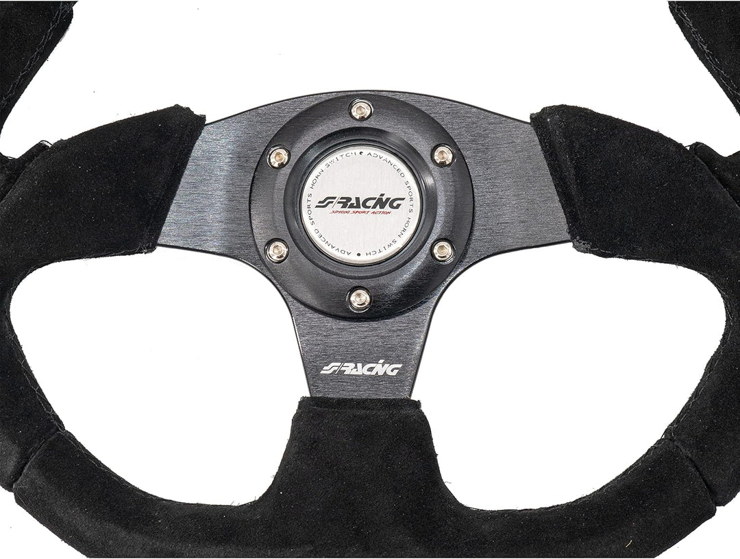 Simoni Racing Universal Lenkrad X2 Shammy Leather - Schwarz Suède - Durchmesser 330mm