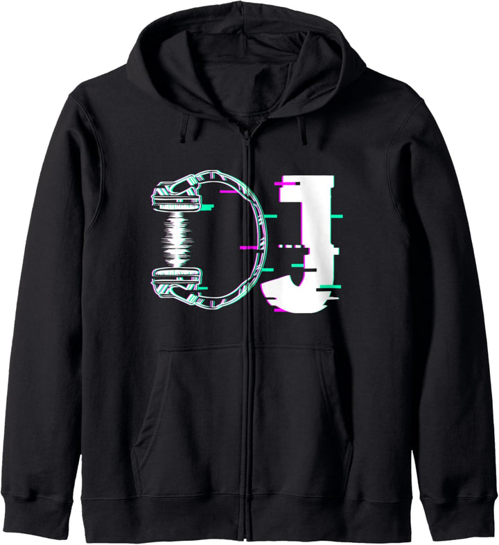 Musik DJ Disc Jockey Techno Kopfhörer Design Musiker Kapuzenjacke