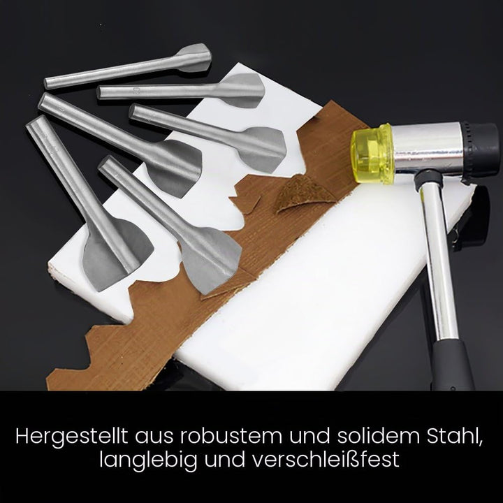 6 Stück/Set DIY Leder Carft V Form Stanzgürtel Endschneider für Zuhause Leder Nähen (15–40 mm)
