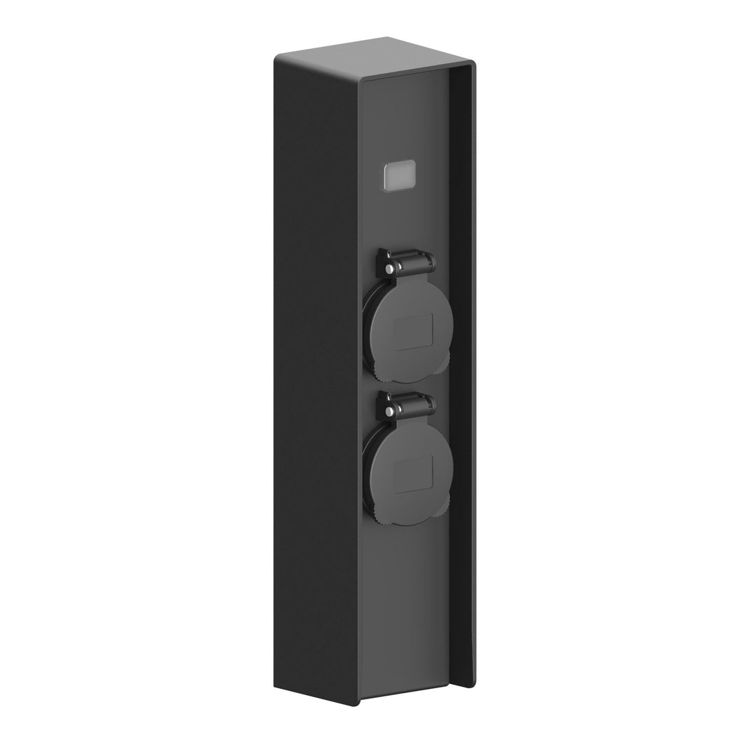 Ledvion - Aussensteckdose mit Pfahl, Inkl. Sensor, 2 Steckdosen, Wasserdicht IP44, 3 Jahre Garantie