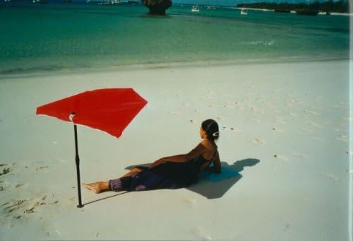 holly NEU - MITTEL BLAUER - SONNENSCHIRM + STEHFIX - STRAND - BEACH - FÄCHERSCHIRM TRAVELLER