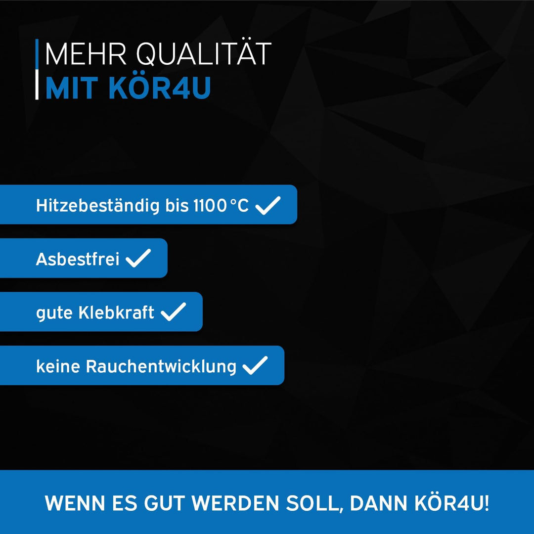 3x kör4u Schamottkleber 310ml, beige, Kleber für feuerfeste Bauteile, perfekt zur Reparatur von besc
