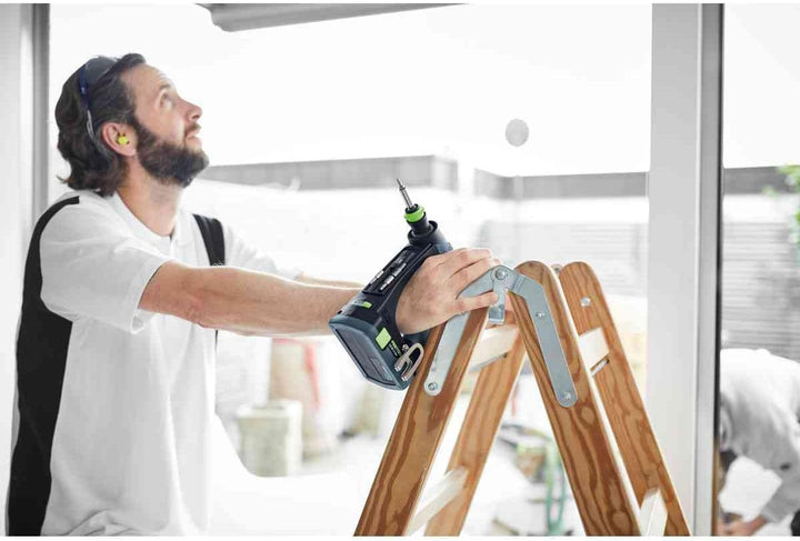 Festool – Akku-Bohrschrauber CXS 18 C 3,0-Set mit Akkupacks + Schnellladegerät + Magnet-Bithalter +