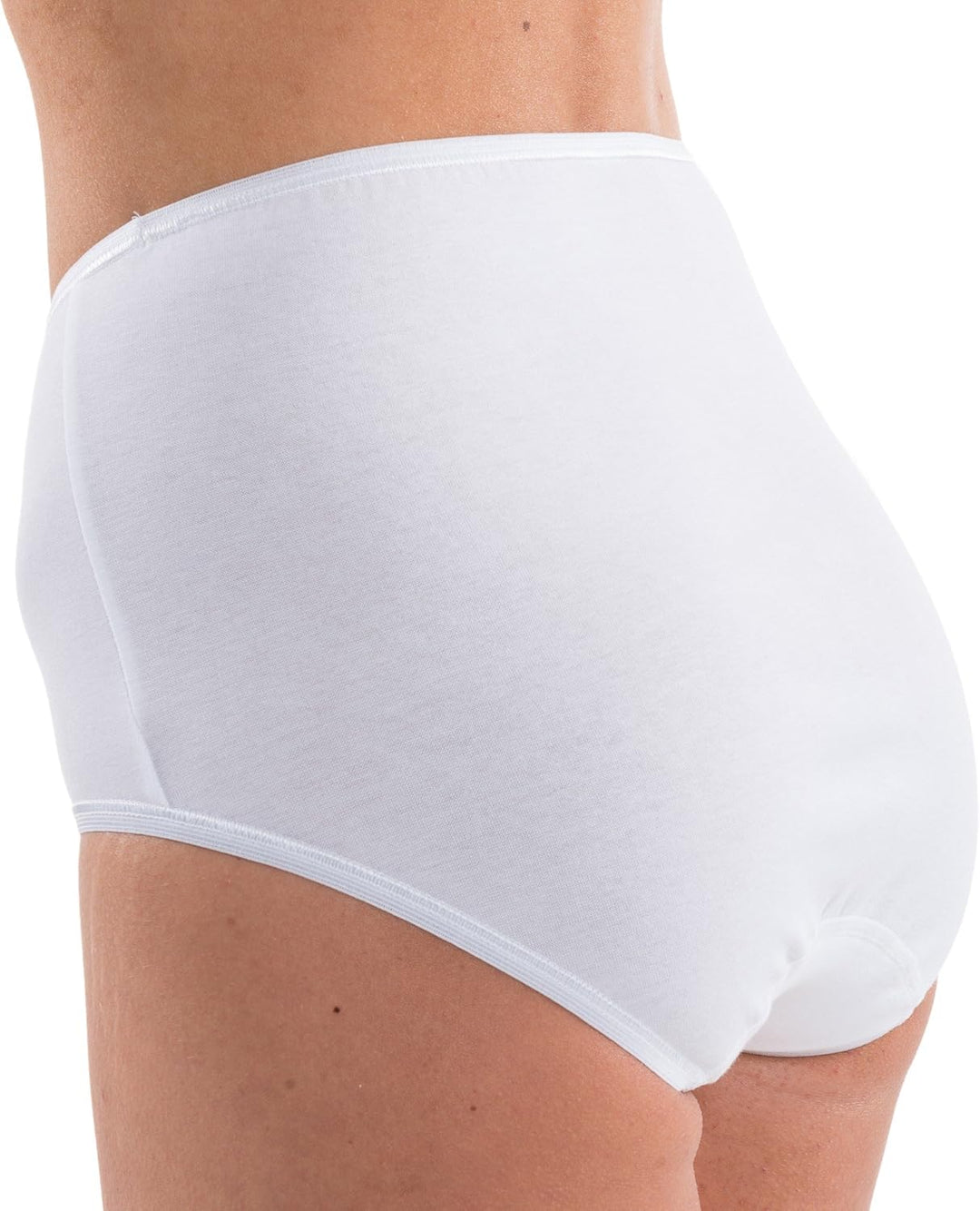 HERMKO 1150 5er Pack Damen Maxi-Slip aus 100% Bio-Baumwolle 48-50 Weiss, 48-50 Weiss