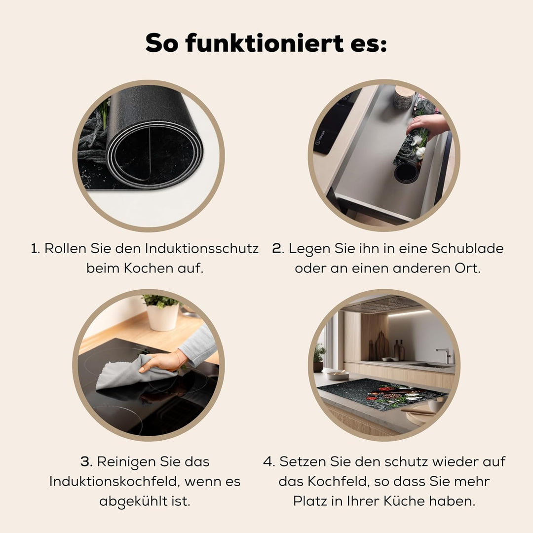 Herdabdeckplatte 90x52 cm Einteilig Küche Herdabdeckung Induktionsfeld Ceranfeld Herdabdeckplatten V
