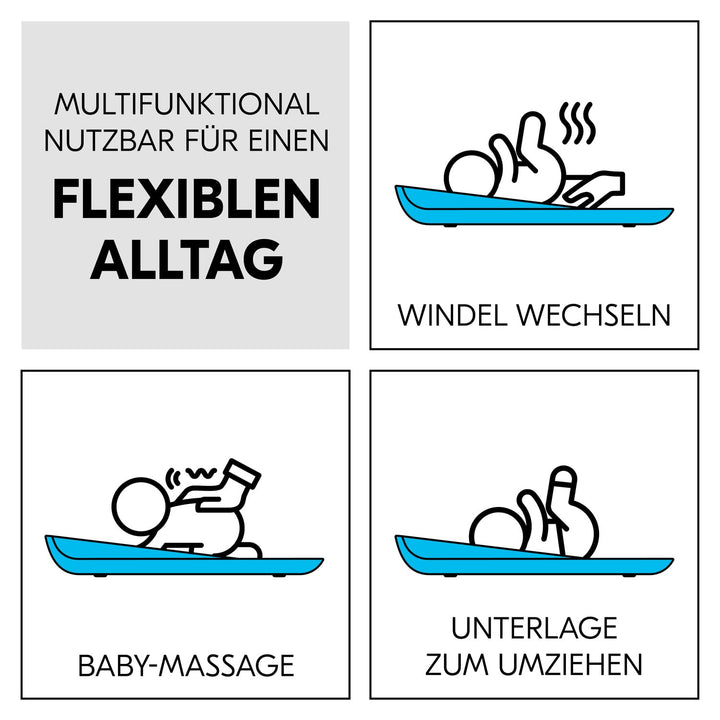 hauck Baby Wickelauflage Change N Clean, Keil Wickeltischunterlage 50 x70 cm, Wickelmatte Schadstoff