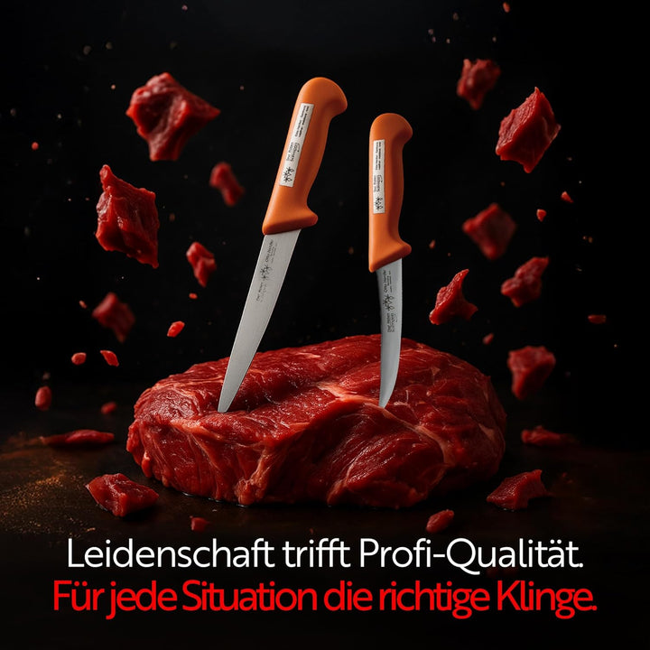Otto Herder Manicure Stech- und Ausbein-Set, Messerset aus Stech- und Ausbeinmessern, Klingen aus ro