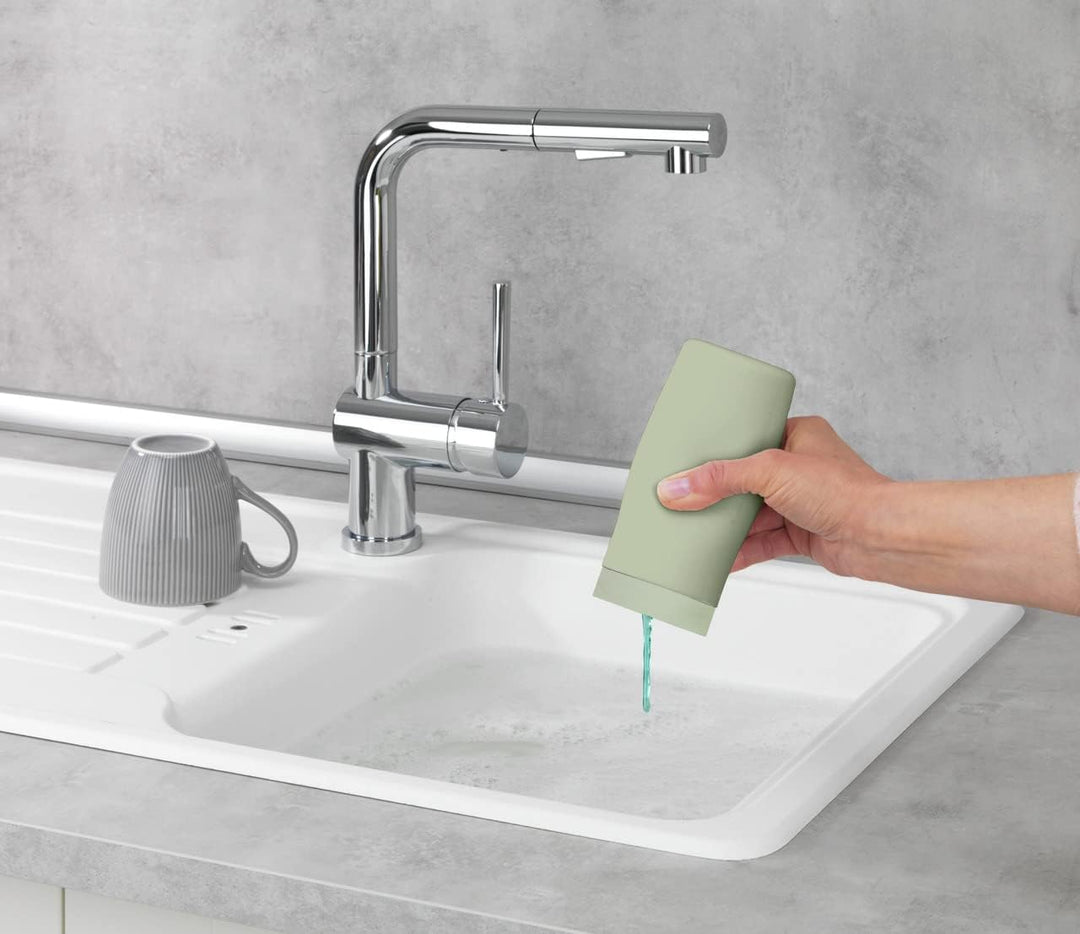 WENKO Spülmittelspender Easy Squeez-e, hochwertiger Spender für Spülmittel in der Küche, einfach Dos