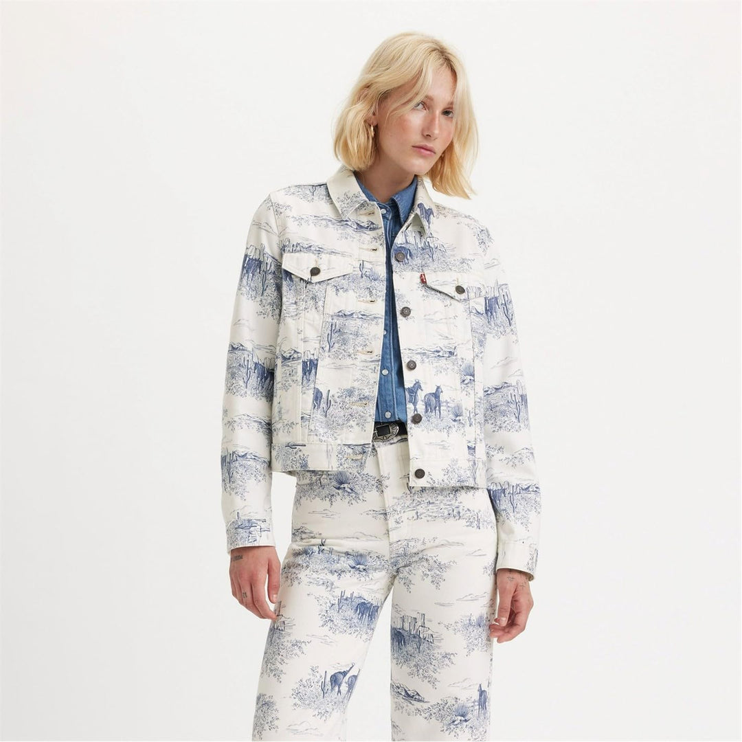 Levi's Damen Original Trucker Denim Jacke XS Western Toille, XS Western Toille