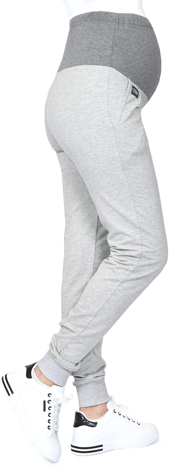 Casual Schwangerschaftshose Umstandshose mit Bauch-Panel Coco M003, Melange