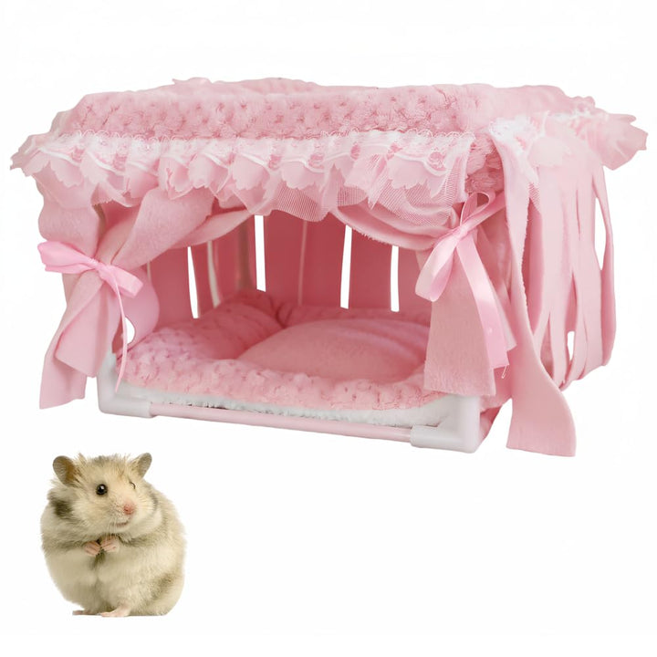 DONGKER Meerschweinchen Bett, Kuschelig Meerschweinchenversteck, 24x24x19 cm, Gemütliches Kleintierb
