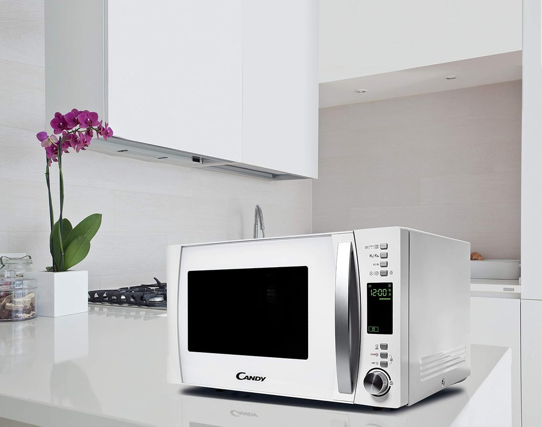 Candy Cmxg 25Dcw Mikrowelle mit Grill und Cook-in-App, 25 Liter, 40 automatische Programme, 1450 W,