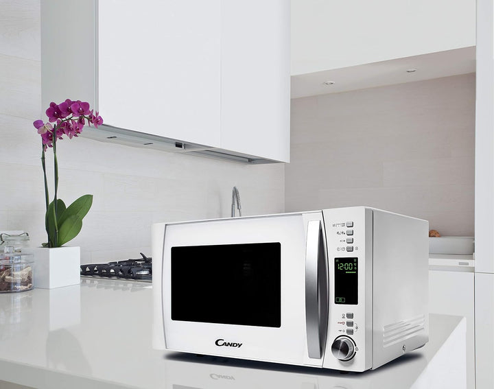 Candy Cmxg 25Dcw Mikrowelle mit Grill und Cook-in-App, 25 Liter, 40 automatische Programme, 1450 W,
