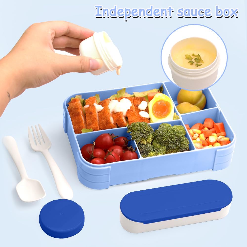 IJIAMY Brotdose Kinder mit Fächern, Bento Box Kinder, Auslaufsicher Lunchbox Kinder, Brotbox für Mäd