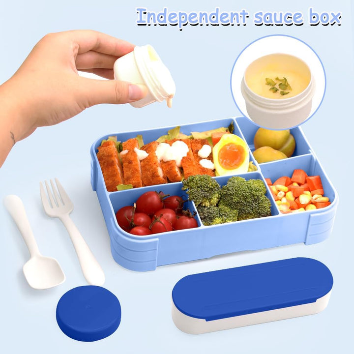 IJIAMY Brotdose Kinder mit Fächern, Bento Box Kinder, Auslaufsicher Lunchbox Kinder, Brotbox für Mäd