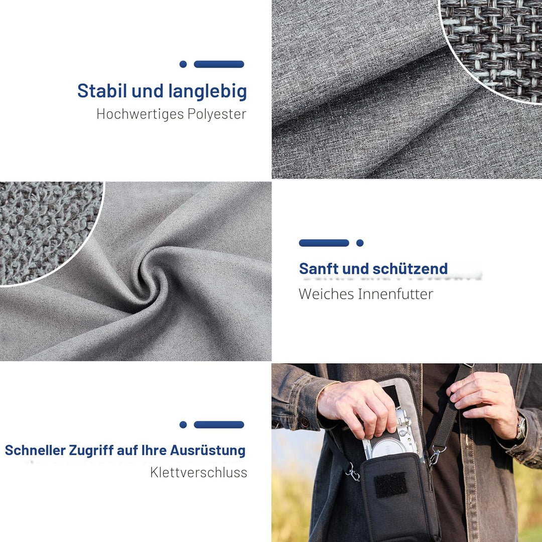 JJC Kompaktkameratasche für Fujifilm X100VI X100V X100T für Sony a6700 a6600 a6400 a6100 w 16-50 mm
