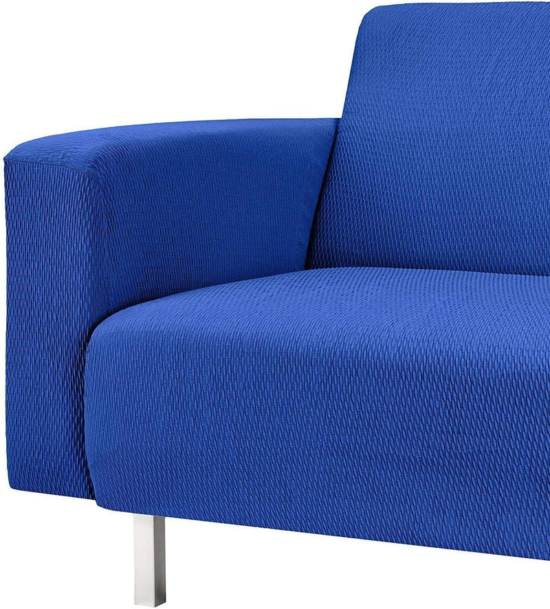 Martina Home - Elastischer Bezug für Sofa, Modell Túnez, Eckteil Links, Stoff, Blau (Electric Blue),