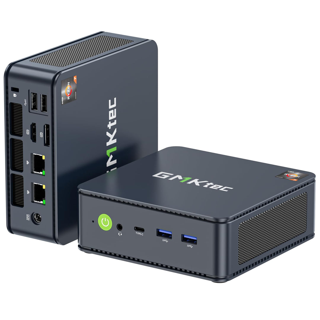 GMKtec Mini-PC 5825U, M5 Plus Dual LAN 2.5G Desktop-Computer 11 Pro, AMD Ryzen 7 5825U (8 Kerne/16 T