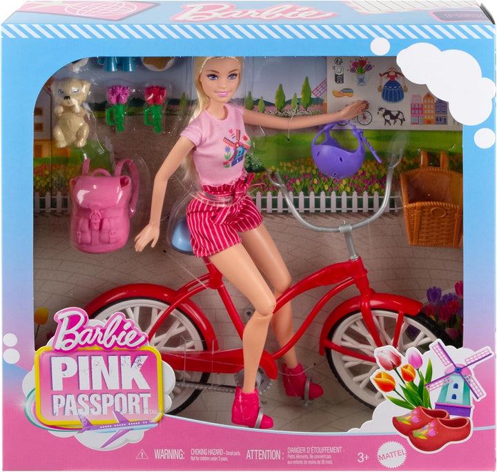 Barbie Puppen-Set mit Fahrrad Mattel HWJ00 | Spiel-Set & Zubehör