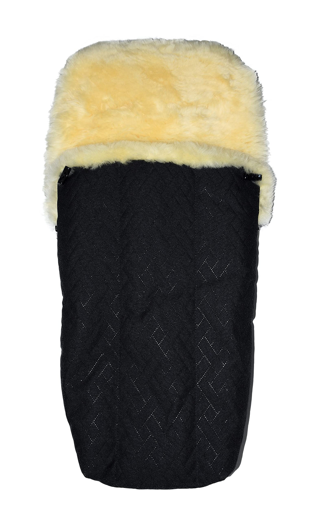 Moro-Design Lammfell Kinderwagen Fellsack Babywagen Felleinlage Fusssack Relugan Baby Fell Schwarz,