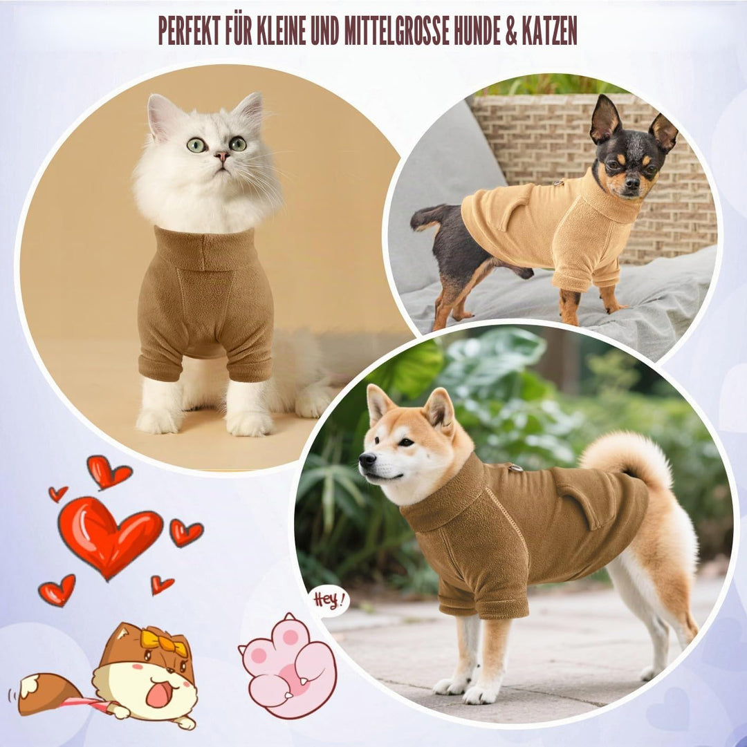 Mosukoirl Hundepullover Hund Hoodie Haustier Warme Mäntel Baumwolle Sweatshirts Hund Kleidung mit Ta