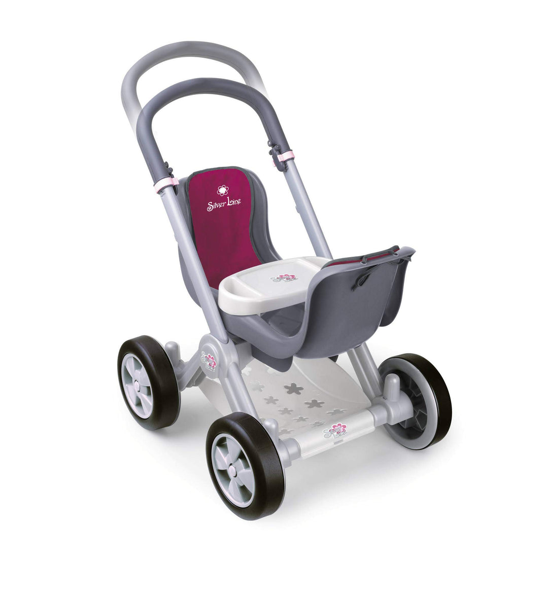 Silver Line- Kinderwagen für Zwillinge Puppen, Rot farbe (Famosa 800008883)