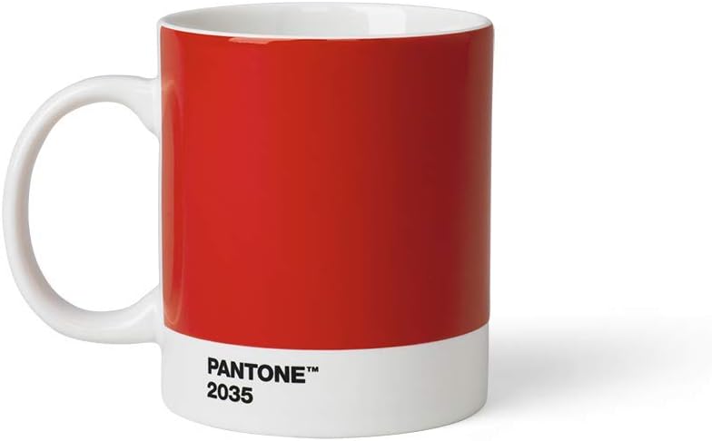 Pantone Porzellan Becher 6er-Set, 6 Kaffeetassen à 375 ml, coffee, mit Henkel, spülmaschinenfest, kl