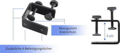 Pronomic LS-210 Deluxe Laptopständer DJ Notebookstativ Laptop Stand (Höhenverstellbar, inkl. Befesti