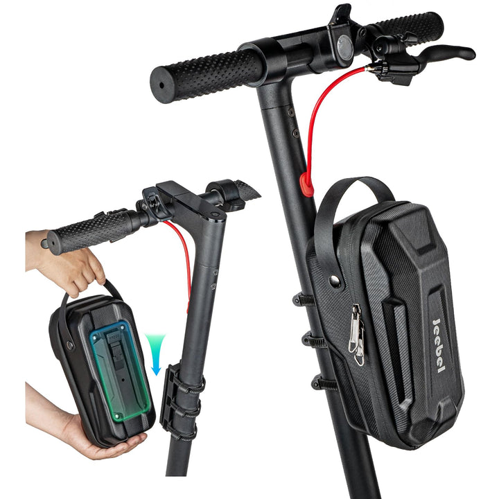 Jeebel 3/4/5L E Scooter Tasche, Grosse Kapazität wasserdichte Lenkertasche mit Schnellverschluss-Mon
