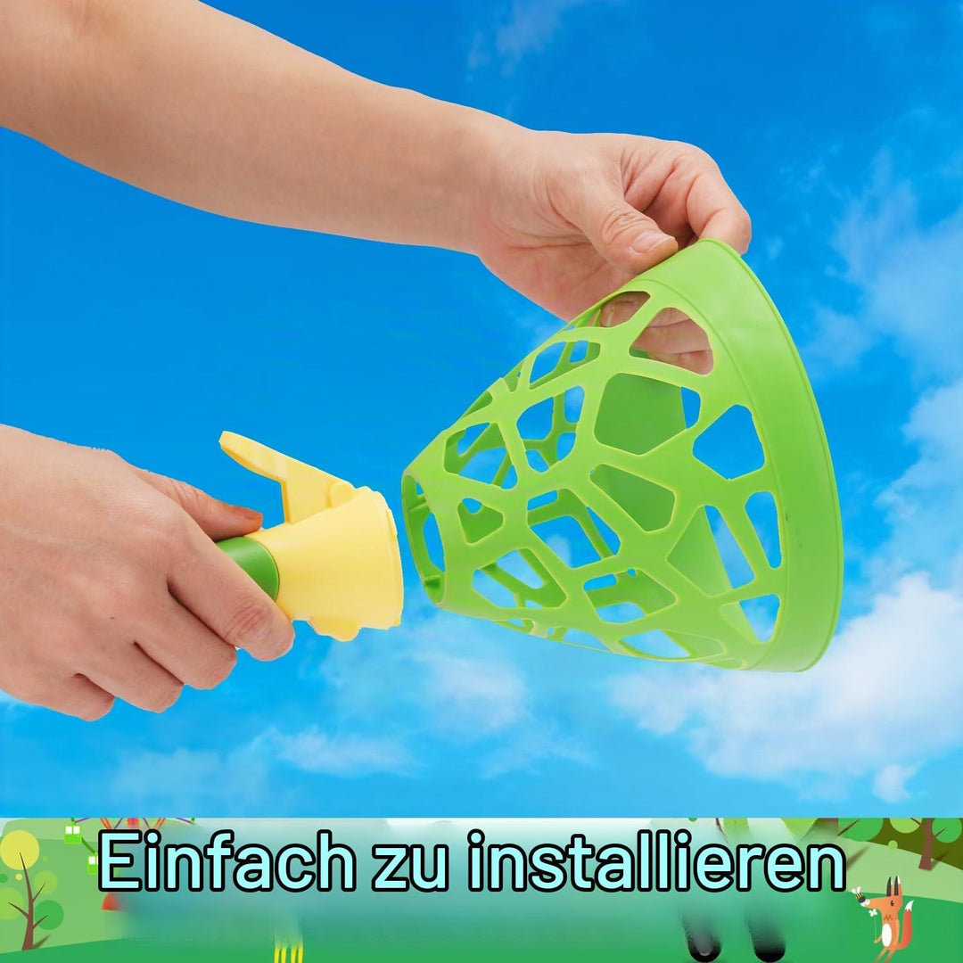 Outdoor Indoor Spielaktivitäten für Kinder mit 2 Catch Launcher-Körben und 10 Bällen, Rasen Campingp