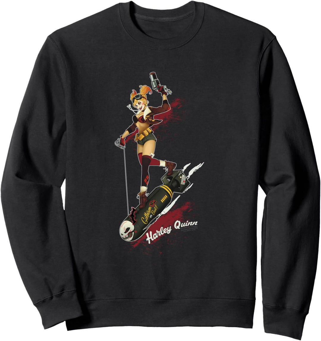 Batman Harley Quinn Gotham Or Bust Colour Sweatshirt