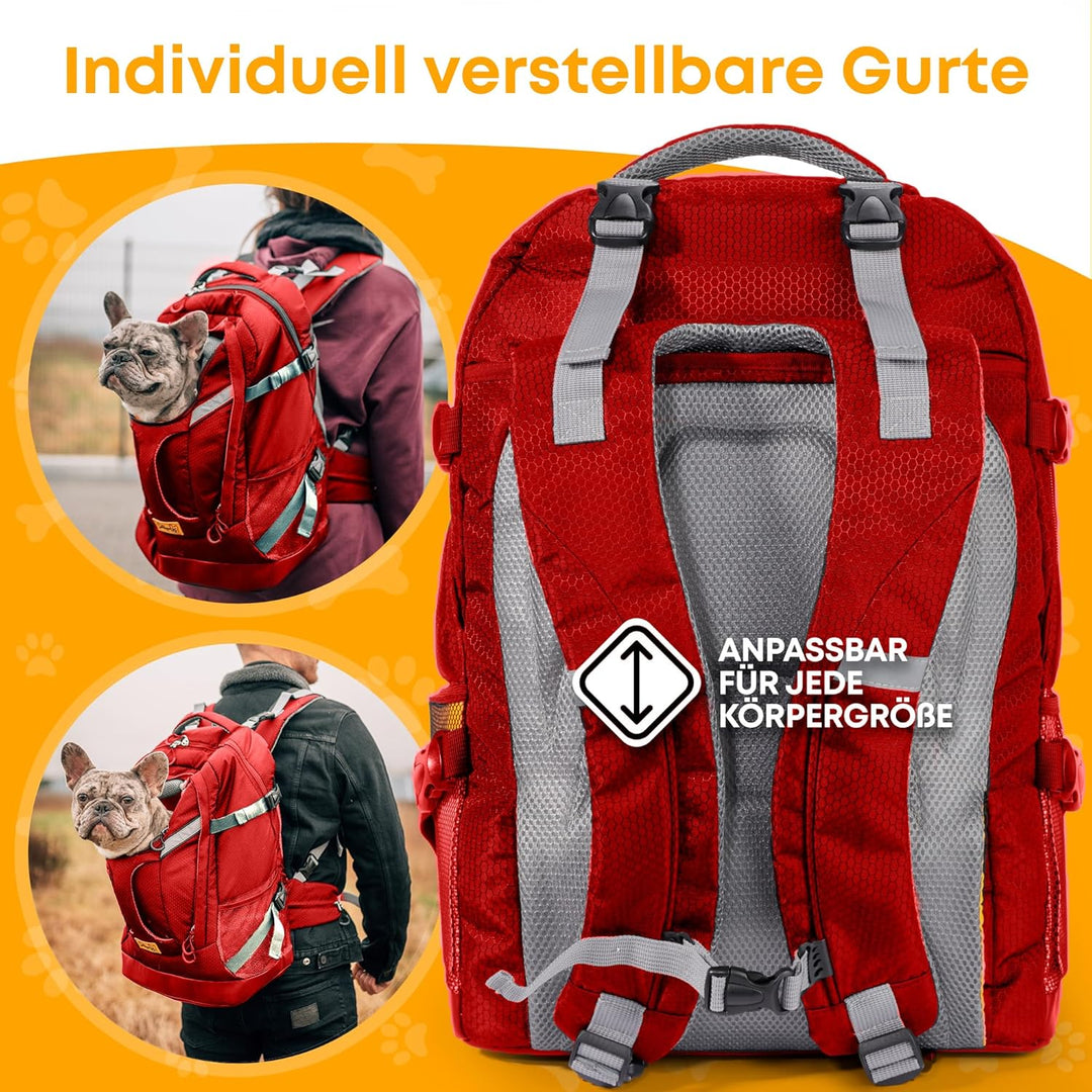 Hunderucksack bis 7kg | Rucksack für Hunde | Extrem hoher Atmungsaktiver Hunde Rucksack zum Wandern,