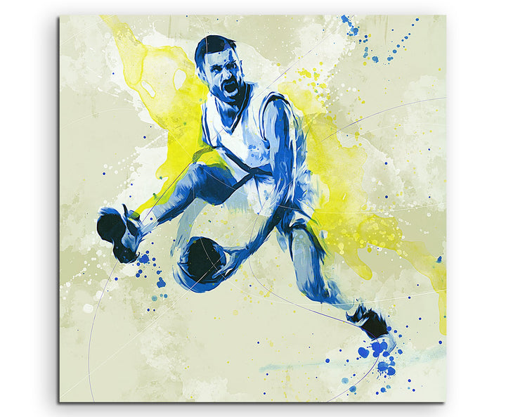 Paul Sinus Art Basketball III 60x60cm SPORTBILDER Splash Art Wandbild Aquarell Art