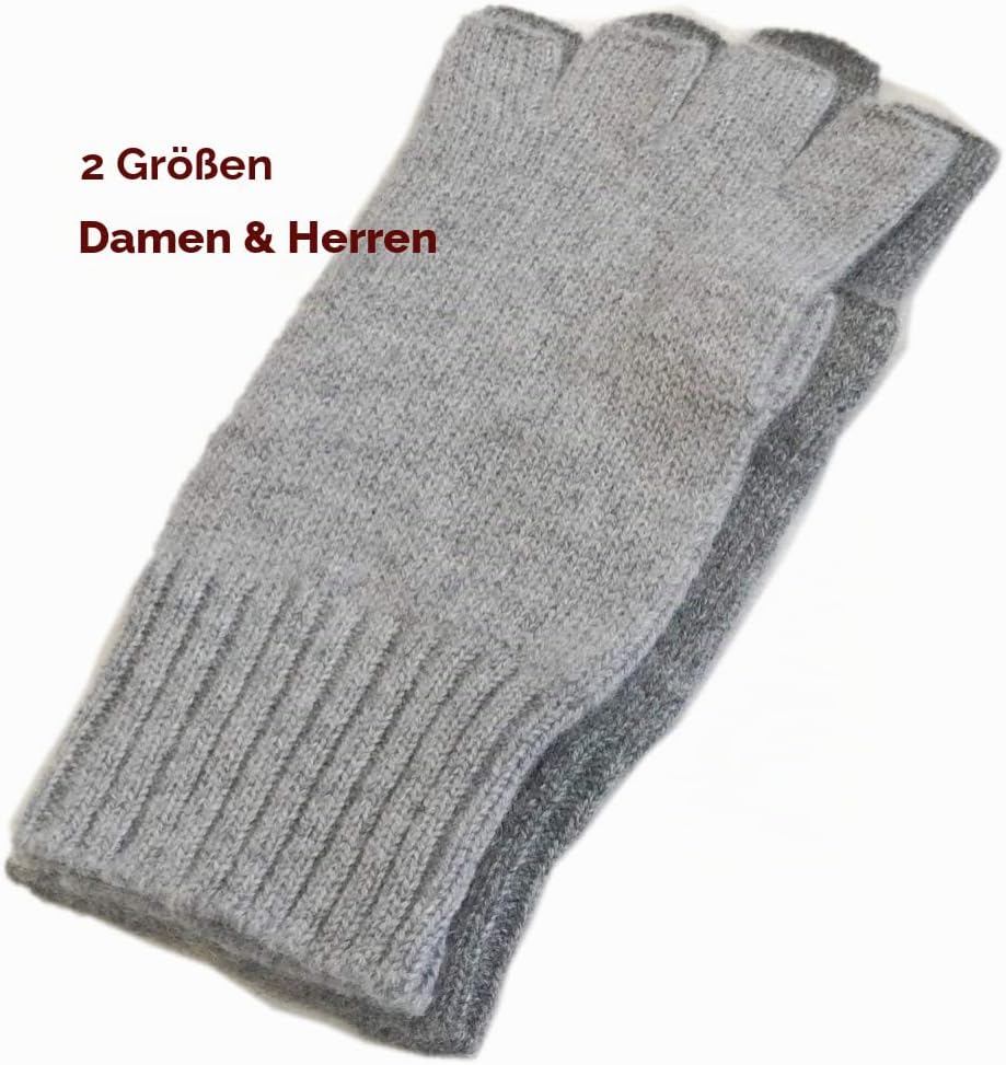 Prettystern Unisex Kaschmir-Wolle Halbfinger kurzfingerhandschuhe Fingerlinge Handschuhe für Damen: