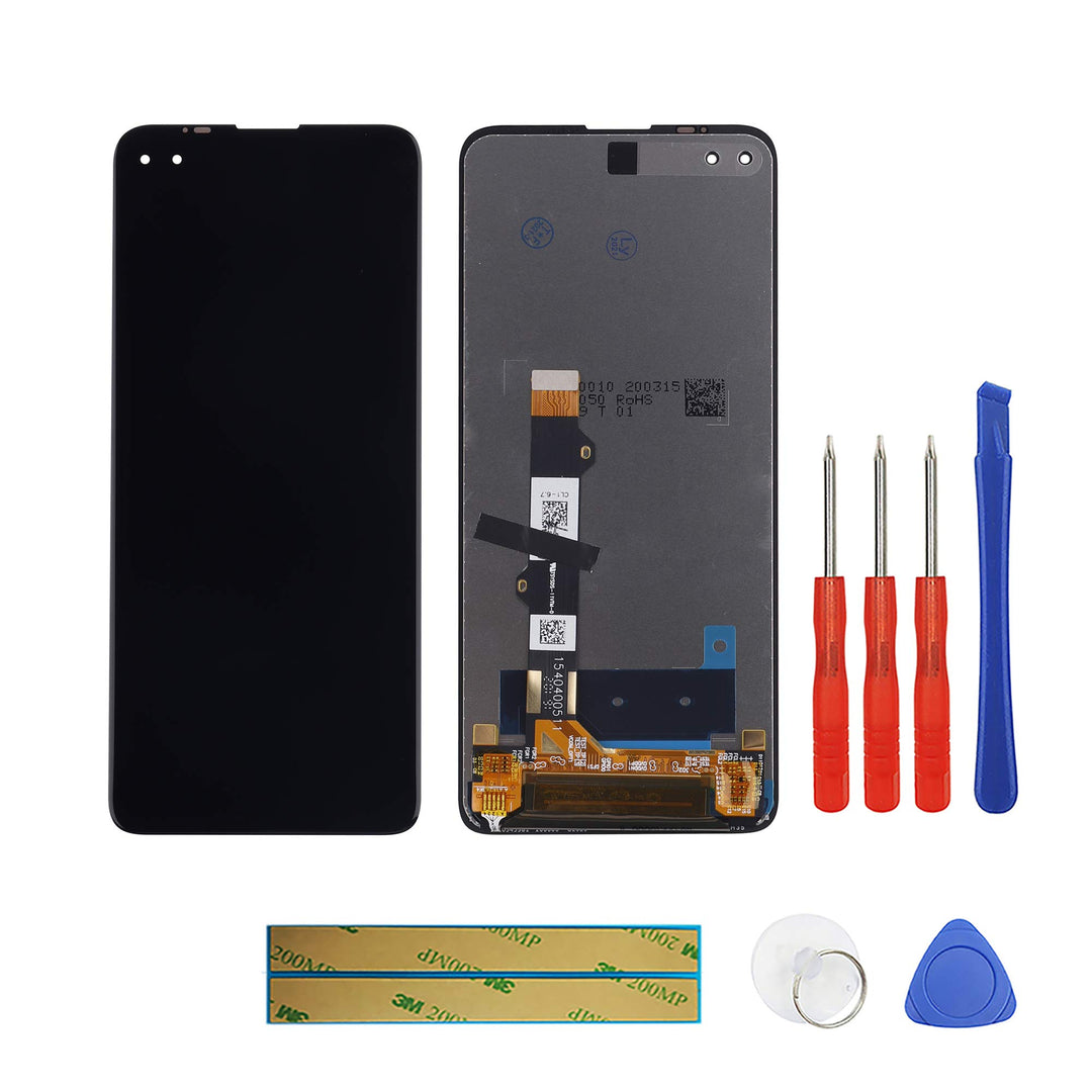 swark LCD Display Kompatibel mit Motorola Moto G 5G Plus XT2075, XT2075-2, XT2075-3 (Schwarz Ohne Ra