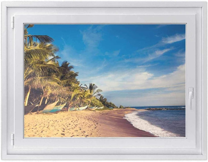 Fenster-Folie Sichtschutz I Folie für Fenster Deko - Fensterbild selbstklebend I Deko für Bad, Küche