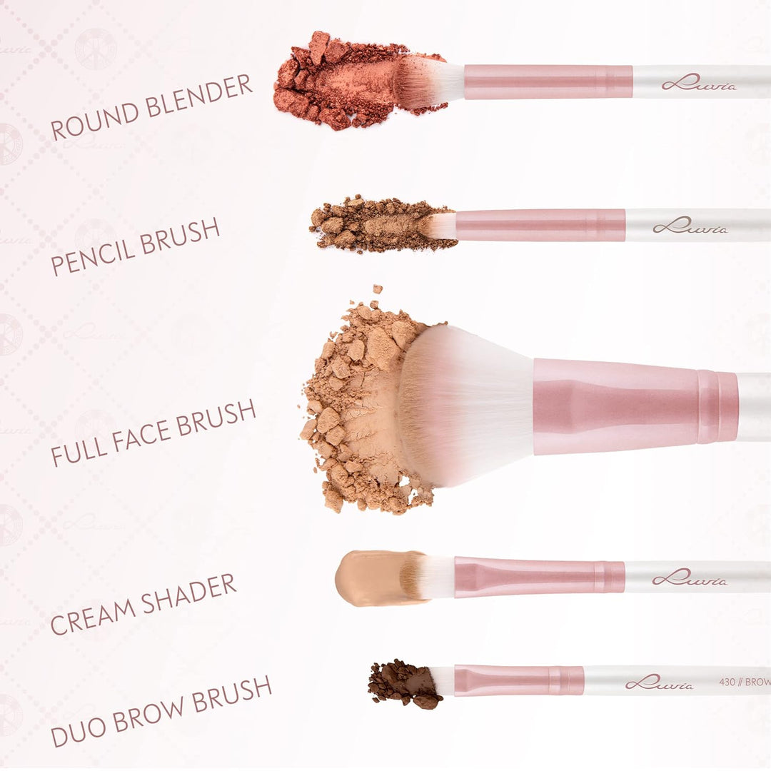 Make-Up Pinselset Luvia, Daily Selection Brush Set, Puder, Augenbrauen Und Augenpinsel Im Set, 5 Veg
