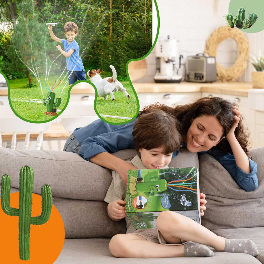 Wasserspielzeug für Kinder, Outdoor Kaktus Wassersprinkler Wasserspritz Wasserspiel Gartenspielzeug