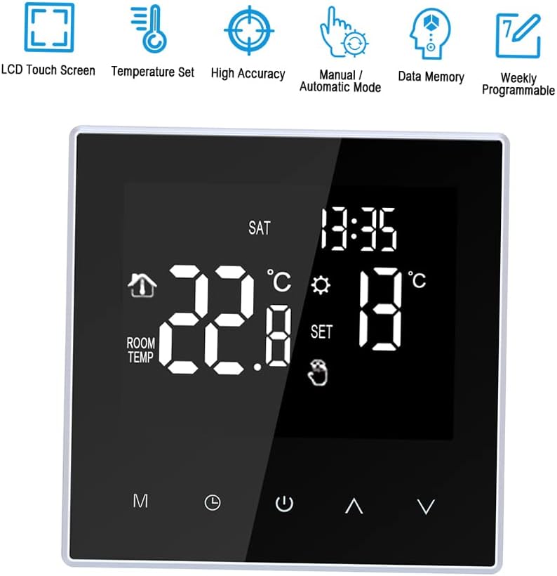 Kavolet Smart Thermostat, Digital Raumthermostat Fussbodenheizung Controller Weekly Circulation Prog