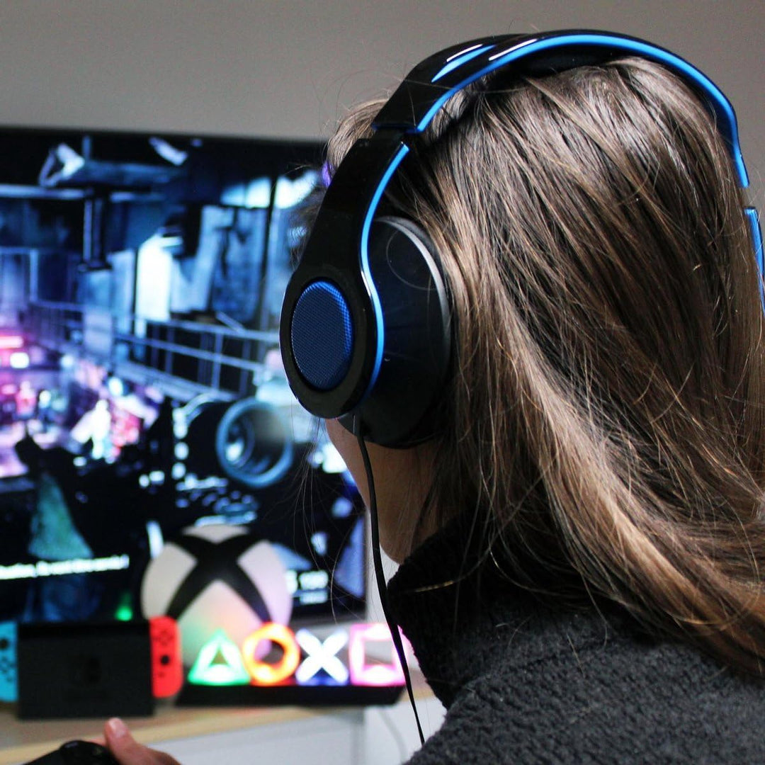 Gioteck - TX30 Megapack - Stereo Game&Go Headset + Daumengriffe + USB-Ladekabel für PS4, blau, einst
