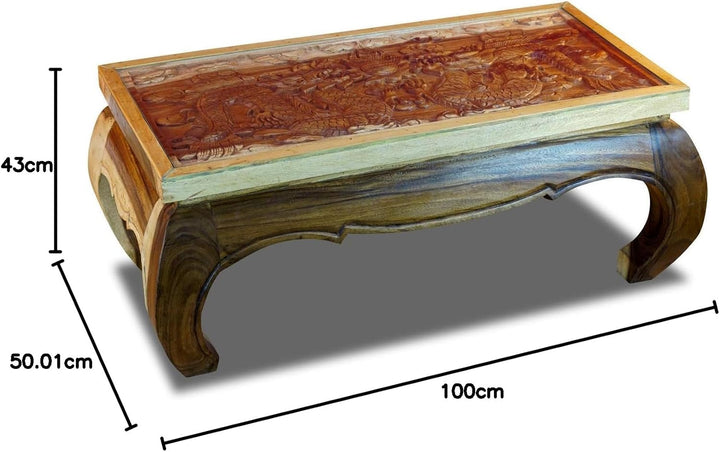 Kinaree Akazie Couchtisch KRATHONG Drache Kolonial, Drache Kolonial