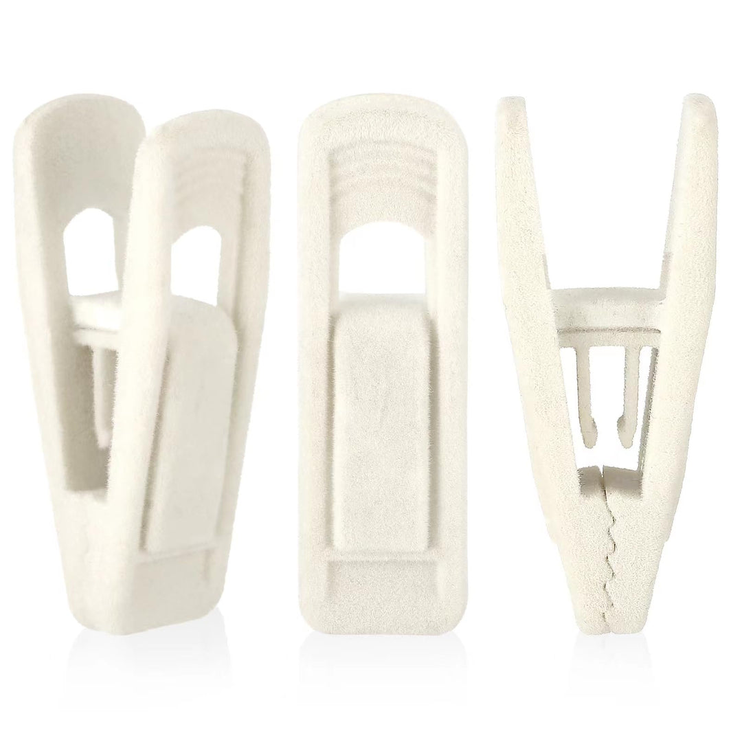 Tinfol Samt-Kleiderbügel-Clips, 24 Stück, Hosen-Samt-Clips, Kleiderbügel-Clip, Starke fingerbeflockt