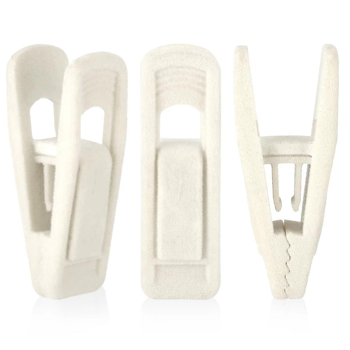 Tinfol Samt-Kleiderbügel-Clips, 24 Stück, Hosen-Samt-Clips, Kleiderbügel-Clip, Starke fingerbeflockt