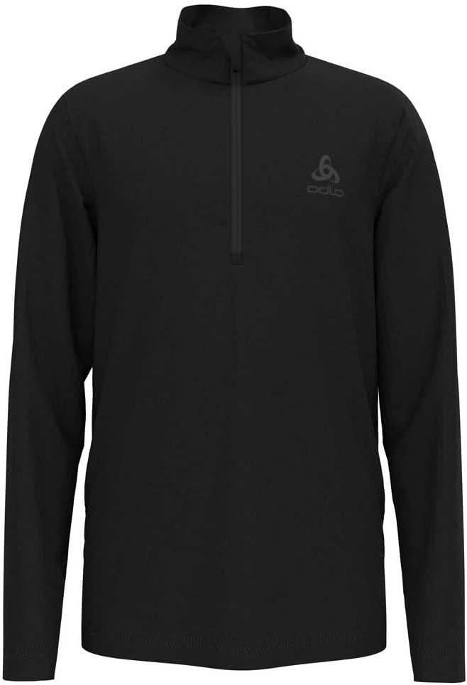 Odlo Kids Langarm Shirt mit halben Reissverschluss Berra 128 Schwarz, 128 Schwarz